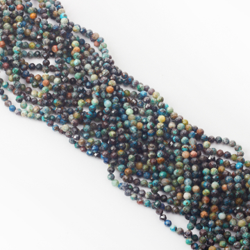 Chryzokola kulka fasetowana 4mm