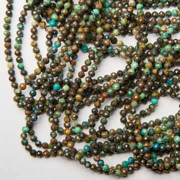 Chryzokola kulka fasetowana 4mm