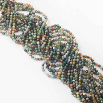 Agat indyjski kulka fasetowana 4mm