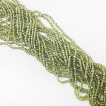 Zielony apatyt kulka fasetowana 3mm