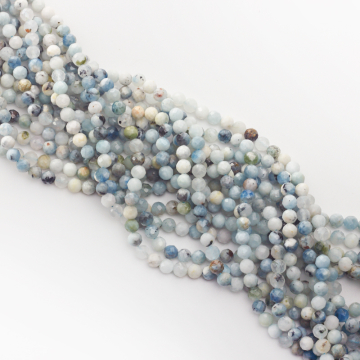 Akwamaryn kulka fasetowana 6mm