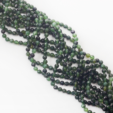 Jaspis zielony kulka fasetowana 6mm