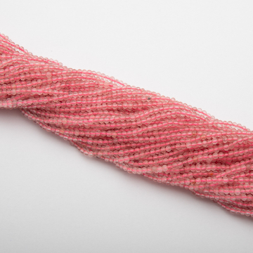 Kryształ górski truskawkowy kulka fasetowana 2mm