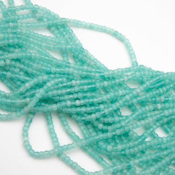 Kocie oko oponka fasetowana miętowa 2x3mm