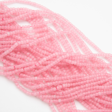 Kocie oko oponka fasetowana różowa 2x3mm