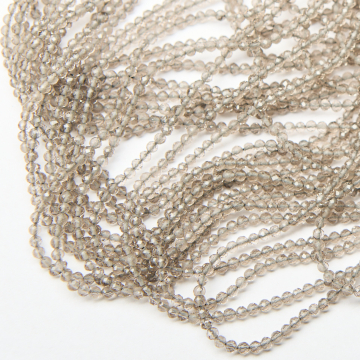 Kwarc dymny kulki fasetowane 2,5mm