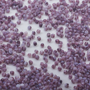 Fire-Polish Opaque White/Amethyst Swirl (25000) 3mm