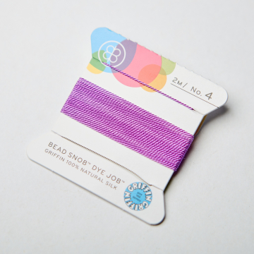 Nici jedwabne z igłą violet 0,8mm