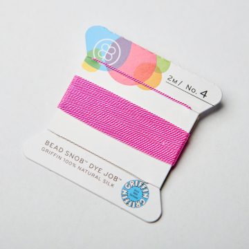 Nici jedwabne z igłą neon light pink 0,8mm