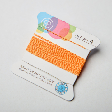 Nici jedwabne z igłą neon orange 0,8mm