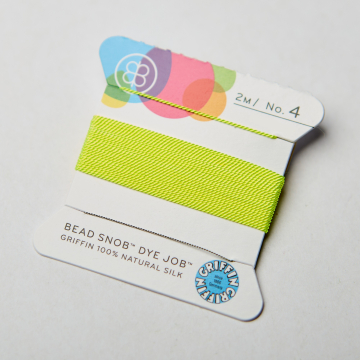 Nici jedwabne z igłą neon yellow 0,6mm