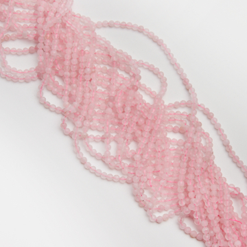 Kwarc różowy kulka fasetowana 4,5mm