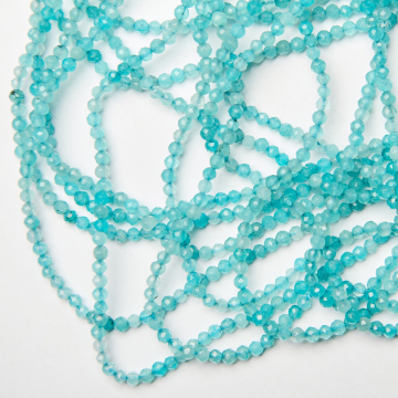Agat turkusowy kulka fasetowana 3,5mm - na sznurze