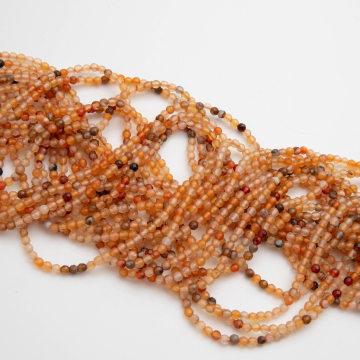 Agat jesienny kulka fasetowana 3mm