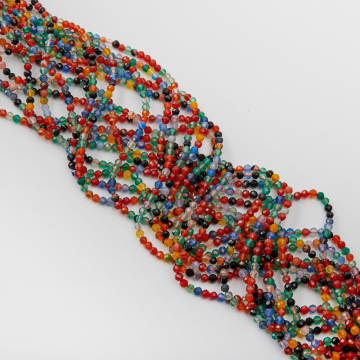 Agat kulka fasetowana multikolor 4mm