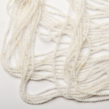 Kamień księżycowy kulka fasetowana biała 2,5mm Kamień księżycowy kulka fasetowana biała 2,5mm