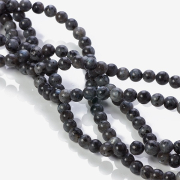 Larvikit kulka gładka szara 6,5mm - na sznurze