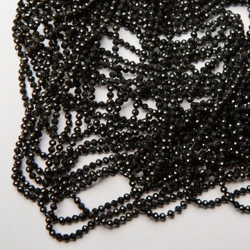 Czarny spinel kulka fasetowana czarna 3,5mm