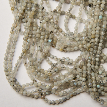 Labradoryt kulka fasetowana szara 3,5mm