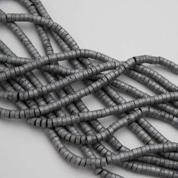 Hematyt krążek silver mat 6x3mm