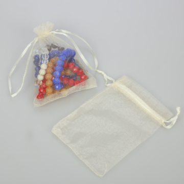 Woreczki z organzy do biżuterii 10x12cm ecru