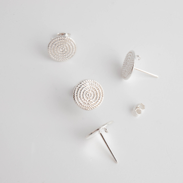 Srebrne kolczyki koła spirale AG925 10,5mm