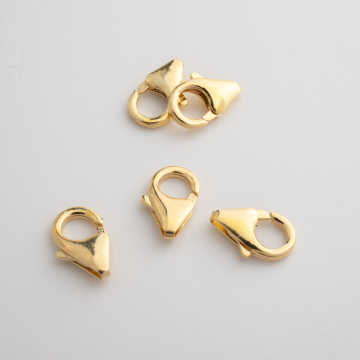 Srebrne zapięcie karabińczyk duży AG925 pozłacany 14,5mm 14,5mm