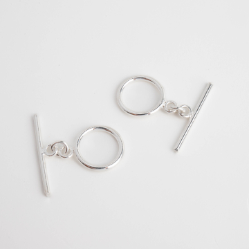 Srebrne zapięcie toggle gładkie AG925 14mm