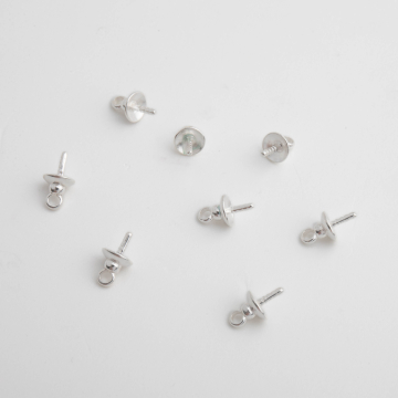 Srebrna krawatka talerzyk  AG925 10mm