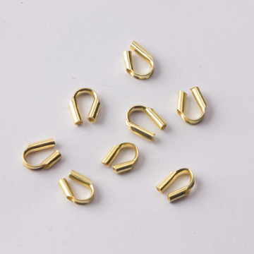 Srebrne końcówki do linek i nici skobelki AG925 pozłacane 6,5x5,5mm