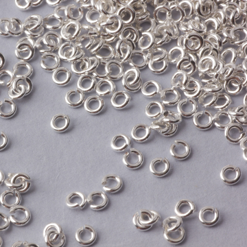 Srebrne kółeczka zaciskowe 3x0.8mm