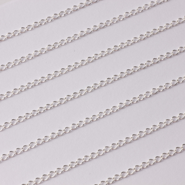 Srebrny łańcuch rombo podłużny AG925 2mm