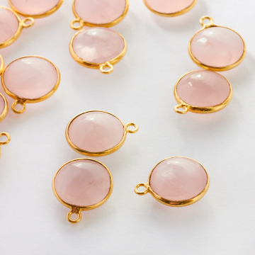 Kryształ górski krążek gładki w okuciu AG925 12mm