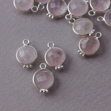 Kamień księżycowy krążek w okuciu 7,5mm