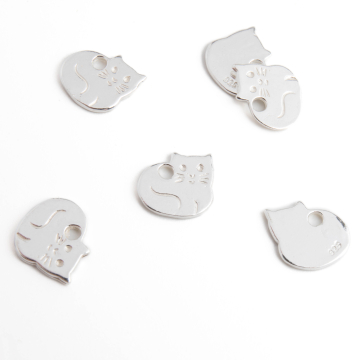 Srebrna zawieszka do bransoletek kotek AG925 9.5x10.5mm