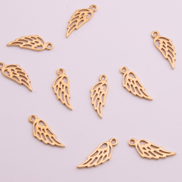 Zawieszka skrzydło ażurowe AG925 pozłacane 17mm