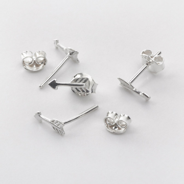 Srebrne kolczyki strzały AG925 9mm