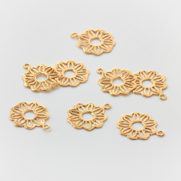 Srebrna zawieszka ażurowy kwiatek  AG925 pozłacana 16,5mm