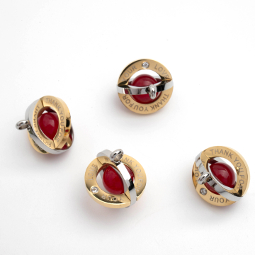 Zawieszka ze stali chirurgicznej koralik w klatce 16mm