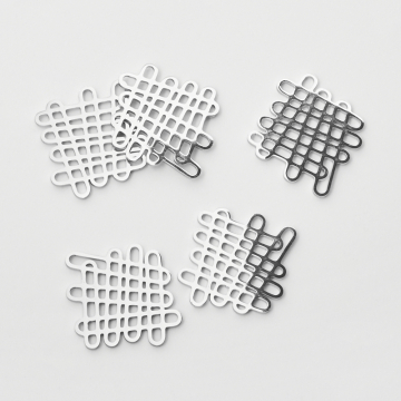 Zawieszka ze stali chirurgicznej zawijasy do naszyjników w kolorze srebrnym 19,5x18,5mm