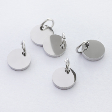 Zawieszka ze stali chirurgicznej kółko gładkie 12mm