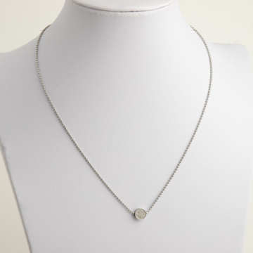 Naszyjnik ze stali chirurgicznej z koralikiem z tulipanem