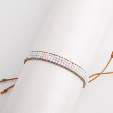 Bransoletka tkana z koralików Matsuno w pastelowych odcieniach