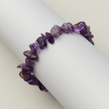 Bransoletka na gumce z ametystem