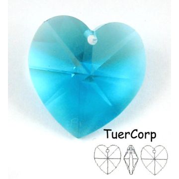 Swarovski heart 18mm blue zircon Swarovski heart 18mm blue zircon