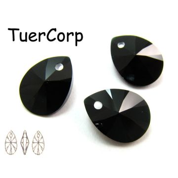 Swarovski mini pear 12mm jet Swarovski mini pear 12mm jet