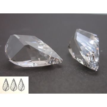 Swarovski helix pendant 18mm silver shade