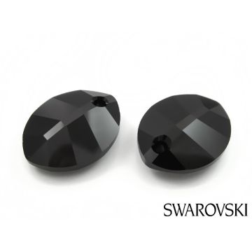 Swarovski pure leaf pendant 23mm jet