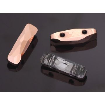 Swarovski column bead 2 dziurki rose gold 19x5mm