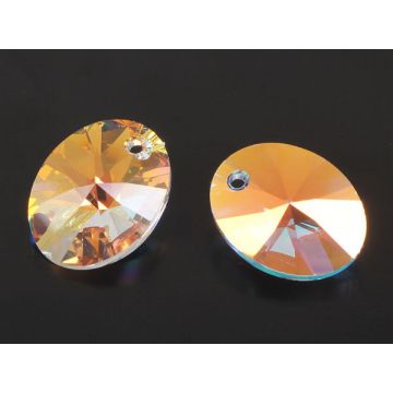 Swarovski oval pendant crystal AB 18mm